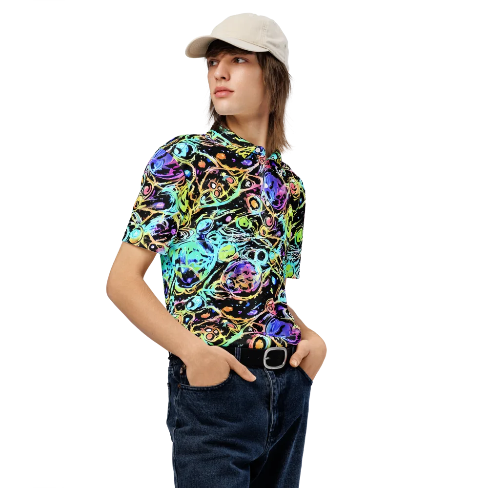 Galactic Jelly on Men's Slim Fit Polo Shirt — Right Front