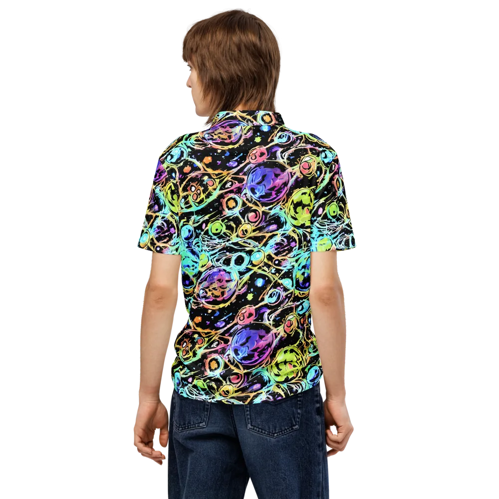 Galactic Jelly on Men's Slim Fit Polo Shirt — Back