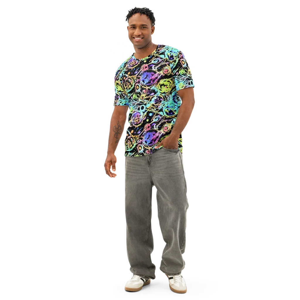 Galactic Jelly on Men's Cotton Crew Neck T-Shirt — Front