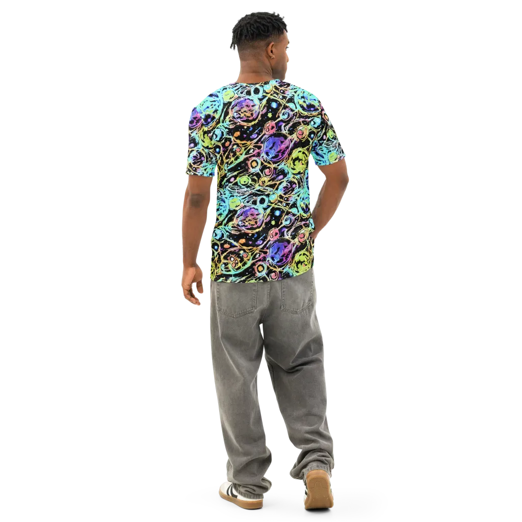 Galactic Jelly on Men's Cotton Crew Neck T-Shirt — Back