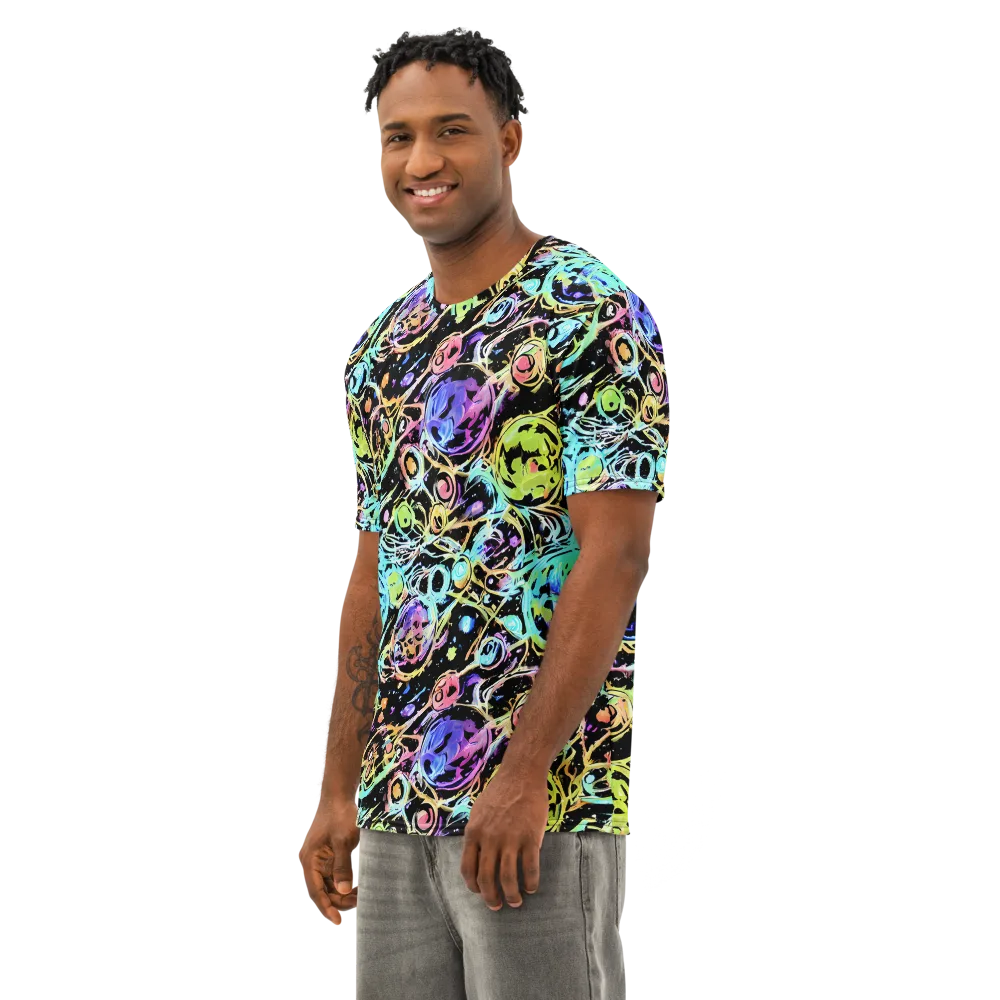 Galactic Jelly on Men's Cotton Crew Neck T-Shirt — Left Front