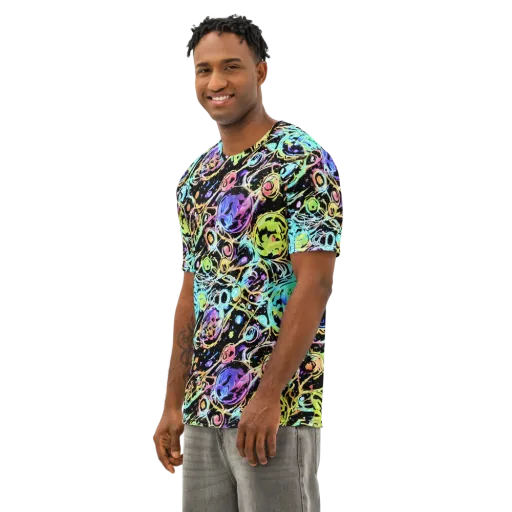 Galactic Jelly on a Men's Cotton Crew Neck T-Shirt