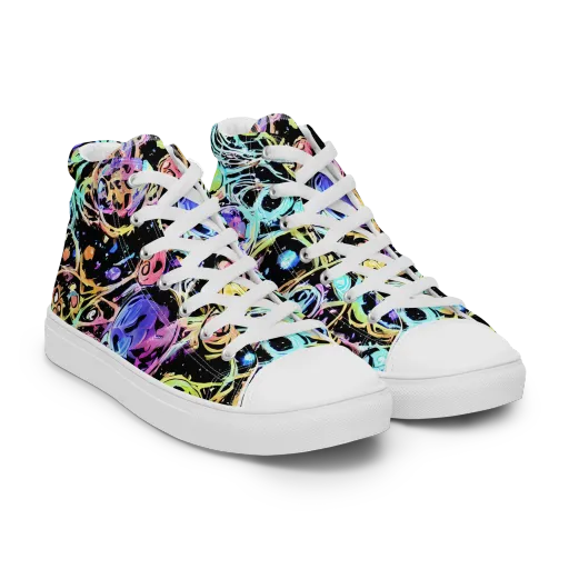 Galactic Jelly on a Men's High Top Canvas Shoes