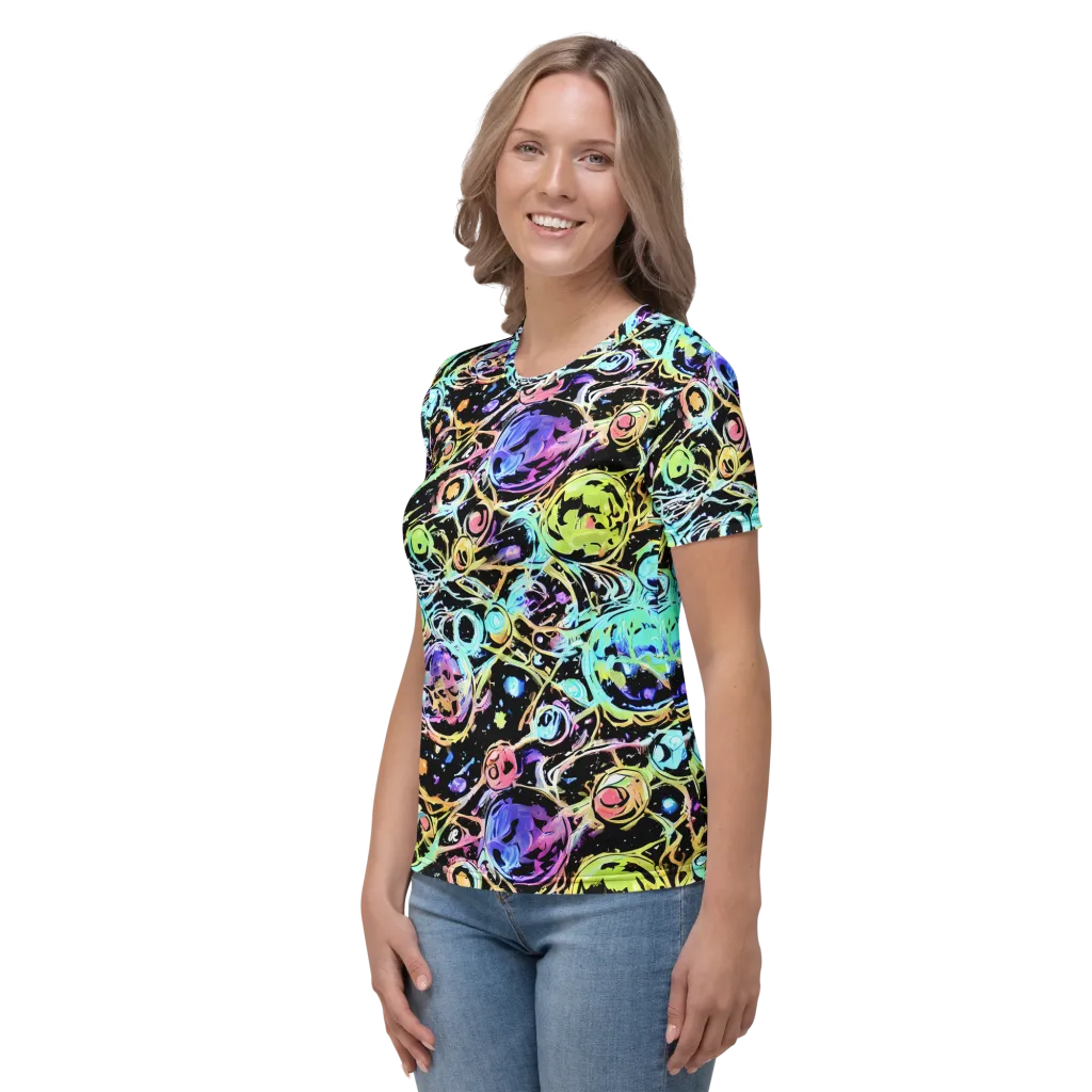Galactic Jelly on Women's Crew Neck T-Shirt — Left