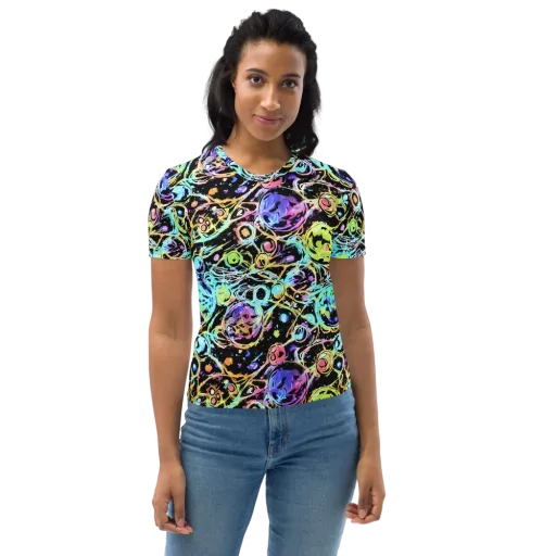 Galactic Jelly on a Women's Crew Neck T-Shirt
