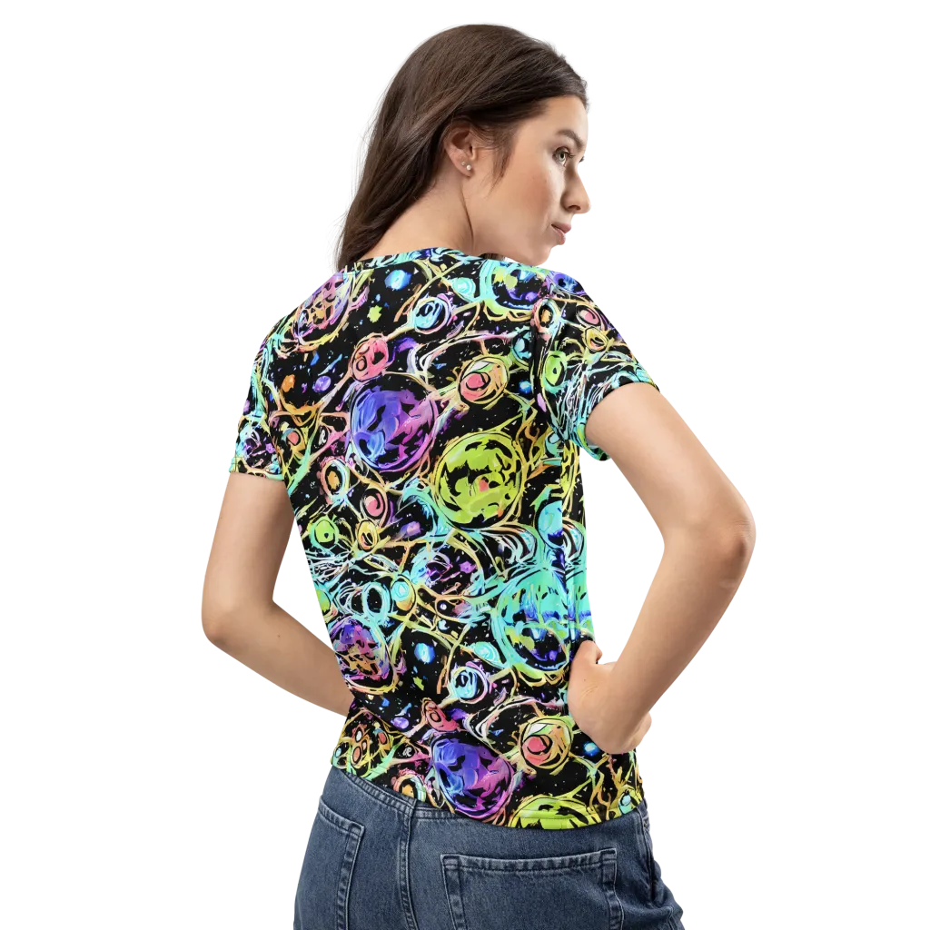 Galactic Jelly on Women's Crew Neck T-Shirt — Back