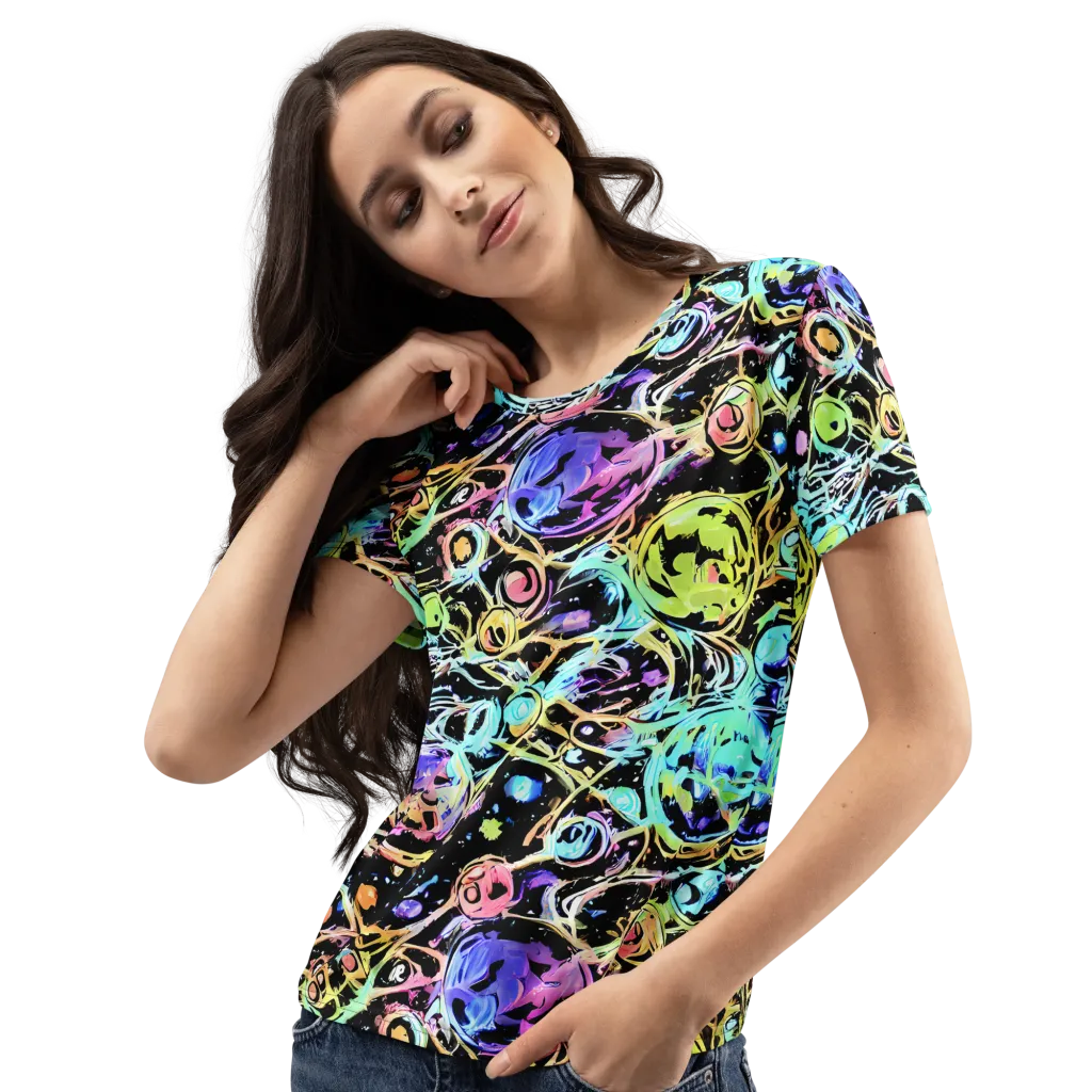 Galactic Jelly on Women's Crew Neck T-Shirt — Left Front