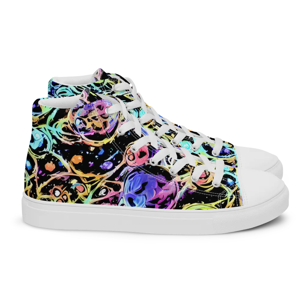 Galactic Jelly on Women's High Top Canvas Shoes — Right