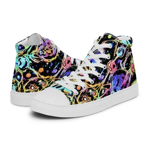 Galactic Jelly on a Women's High Top Canvas Shoes