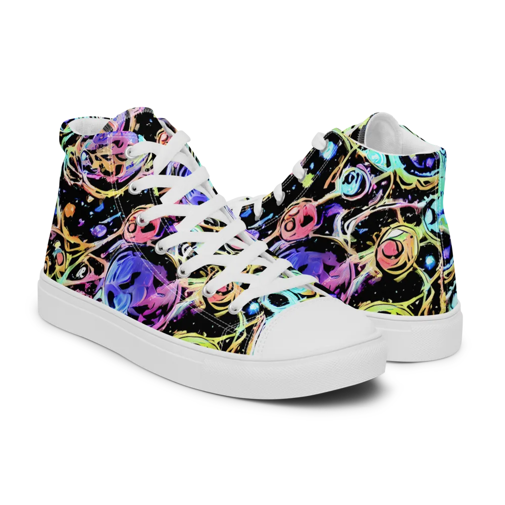 Galactic Jelly on Women's High Top Canvas Shoes — Right
