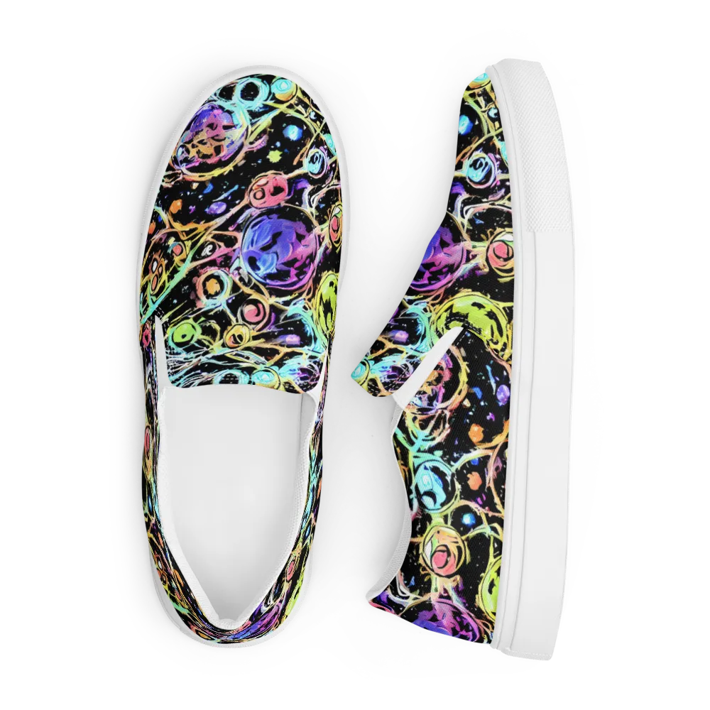 Galactic Jelly on Men's Slip-On Canvas Shoes — Front