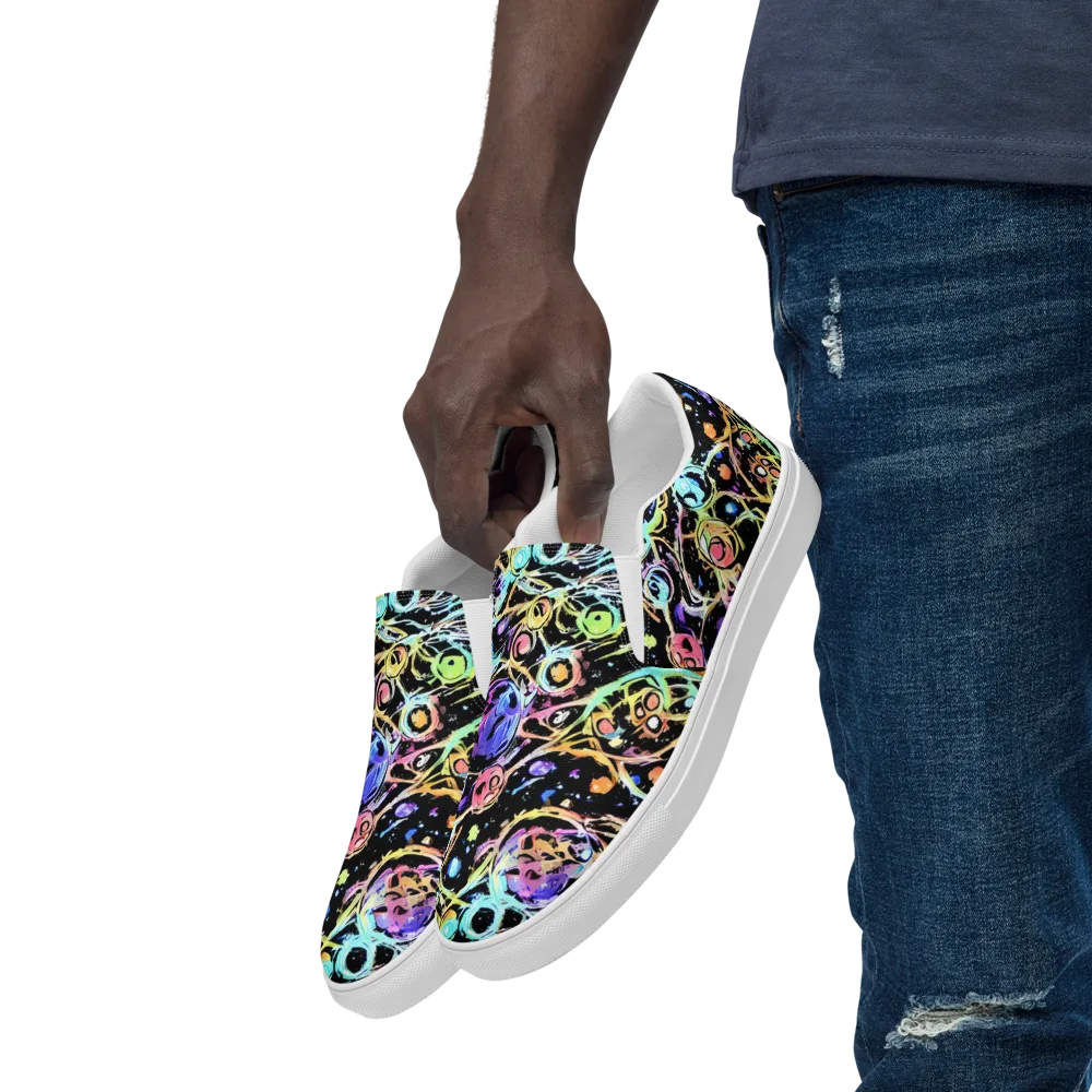 Galactic Jelly on Men's Slip-On Canvas Shoes — Left Front