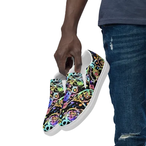 Galactic Jelly on a Men's Slip-On Canvas Shoes