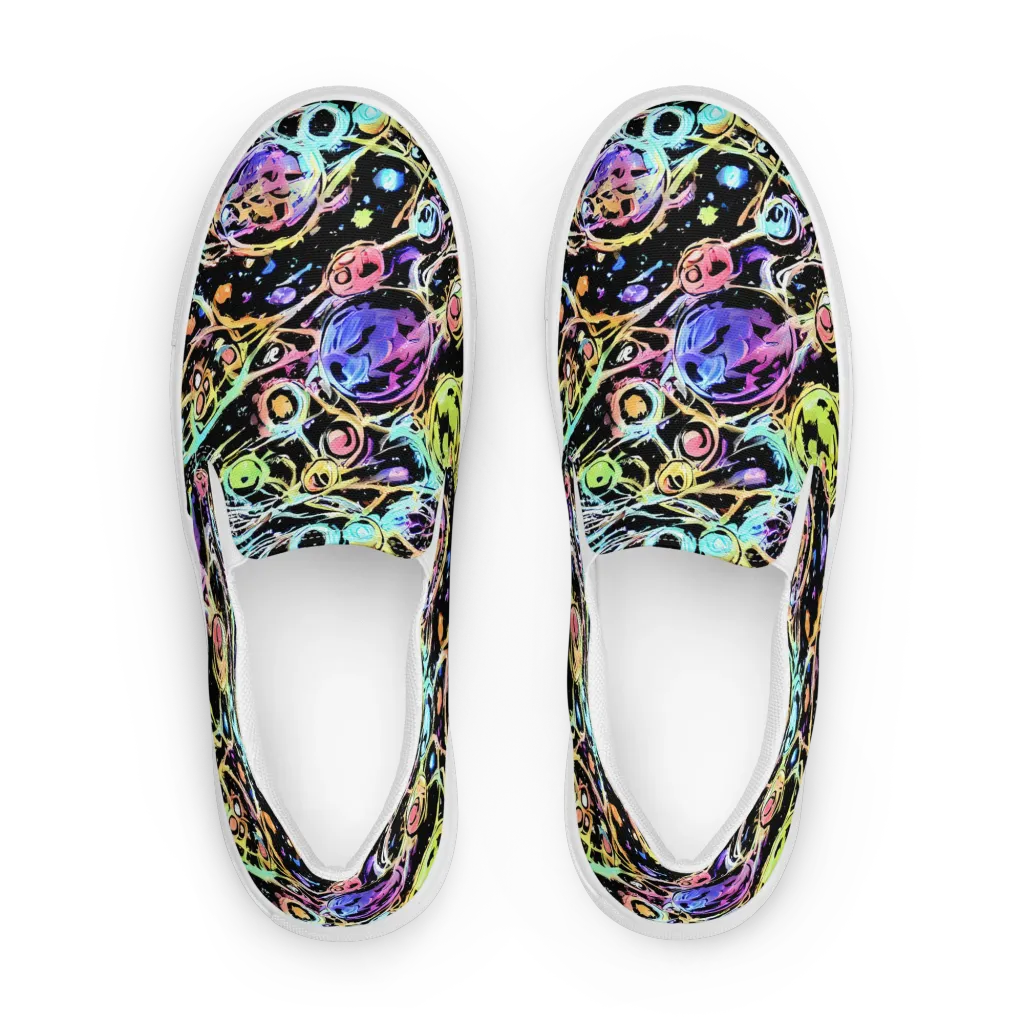 Galactic Jelly on Women's Slip-On Canvas Shoes — Front