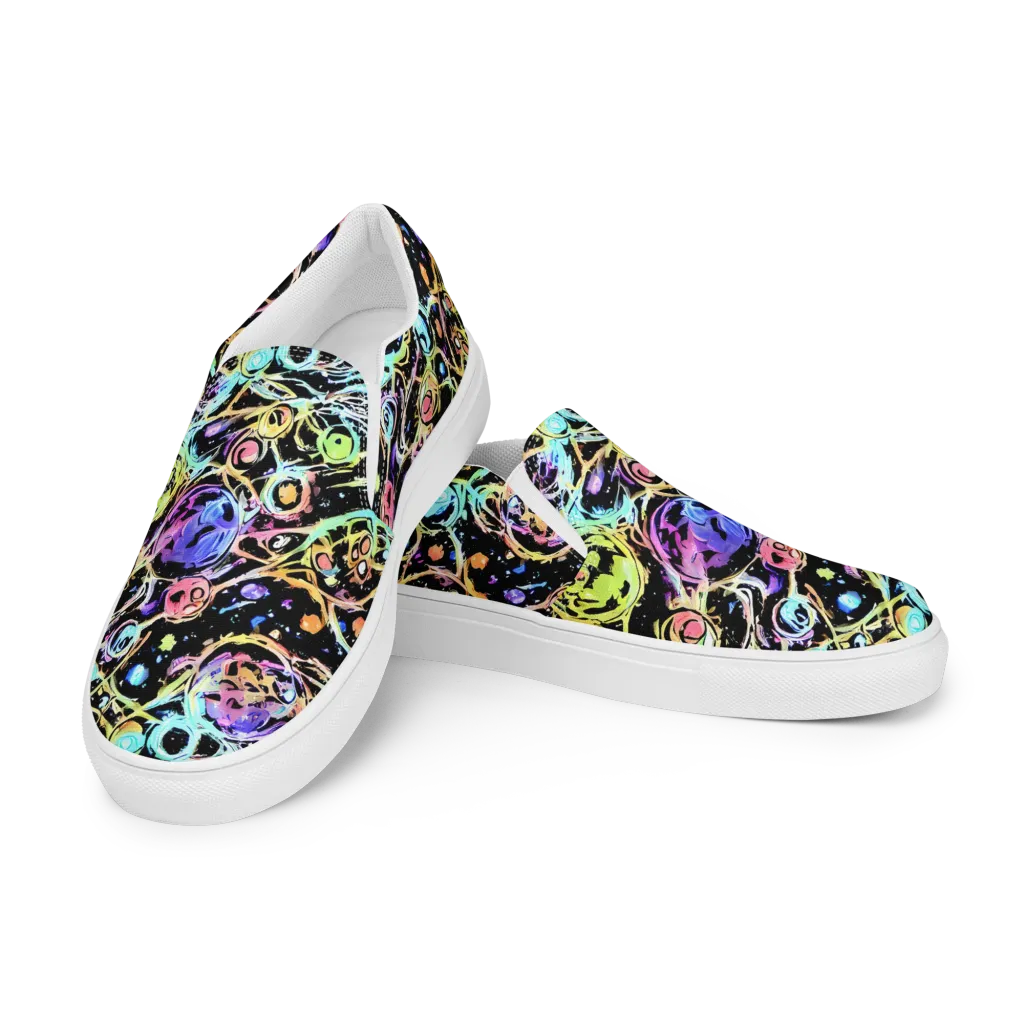 Galactic Jelly on Women's Slip-On Canvas Shoes — Left Front