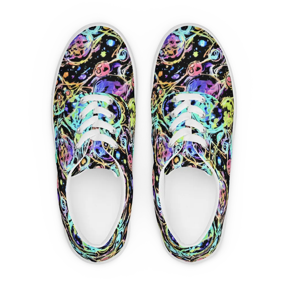 Galactic Jelly on Men's Lace-Up Canvas Shoes — Front