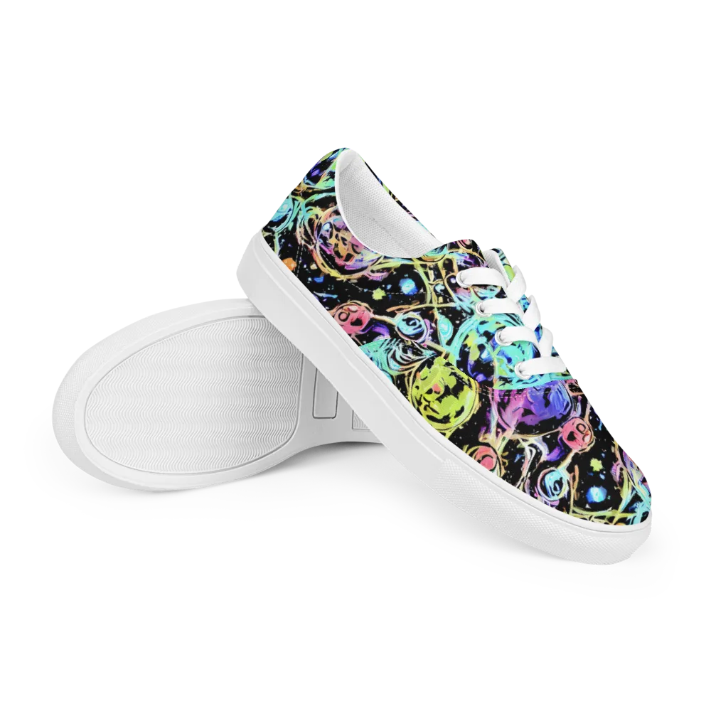 Galactic Jelly on Men's Lace-Up Canvas Shoes — Right Front