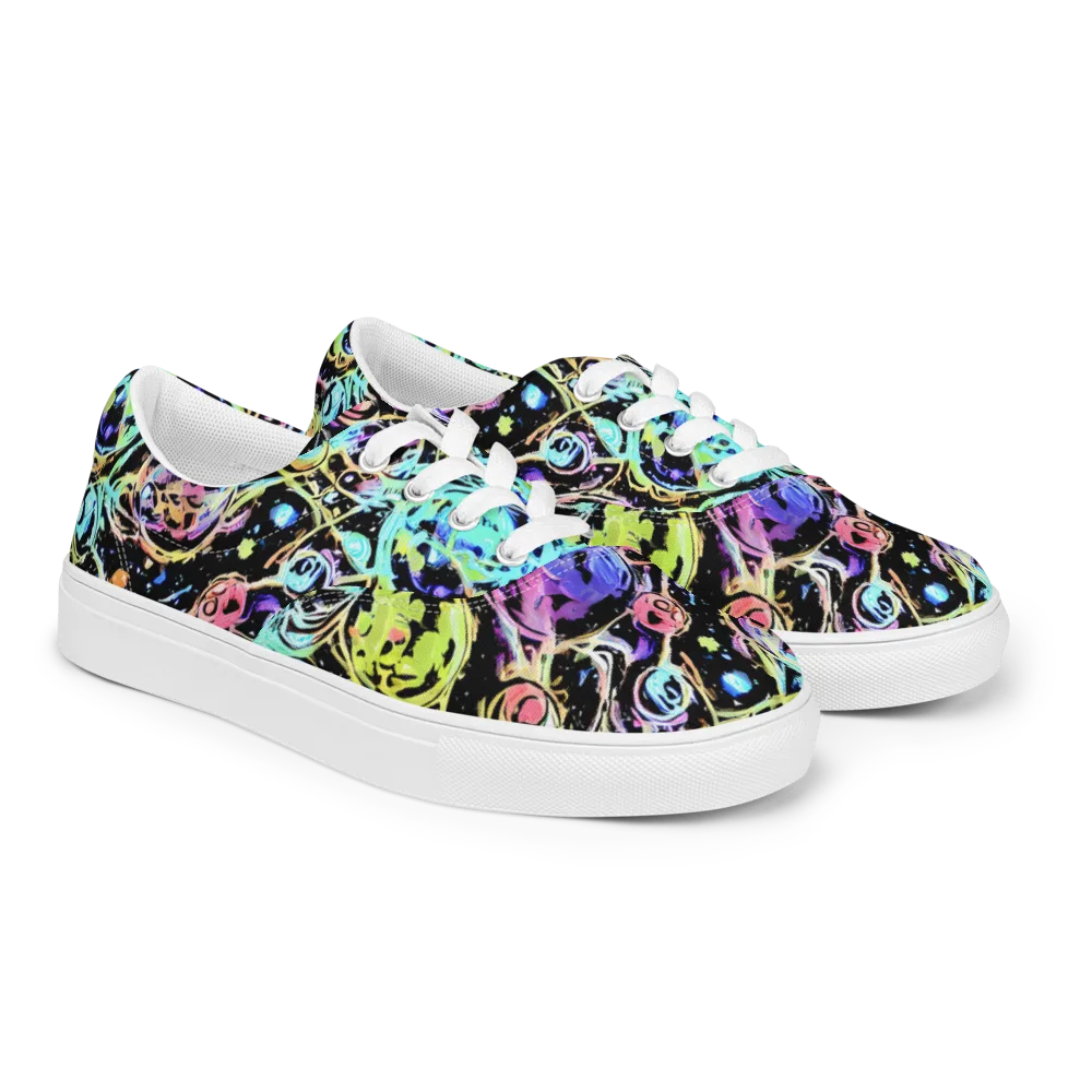 Galactic Jelly on Men's Lace-Up Canvas Shoes — Right Front