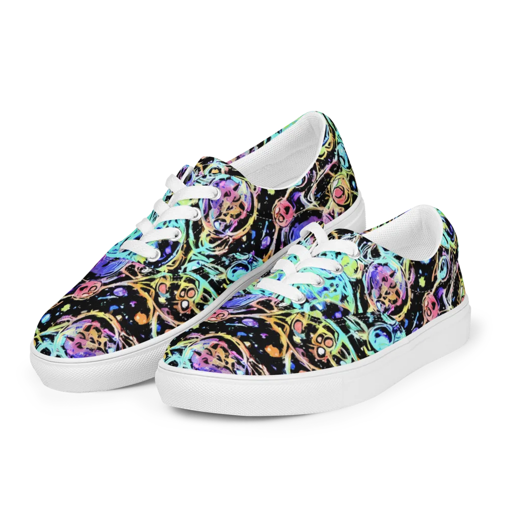 Galactic Jelly on Men's Lace-Up Canvas Shoes — Left Front