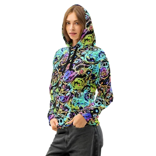 Galactic Jelly on a Cotton Hoodie