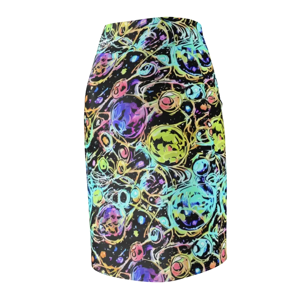 Galactic Jelly on Pencil Skirt — Back Side