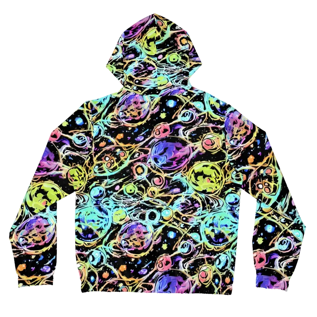Galactic Jelly on Women's Full-Zip Hoodie — Back