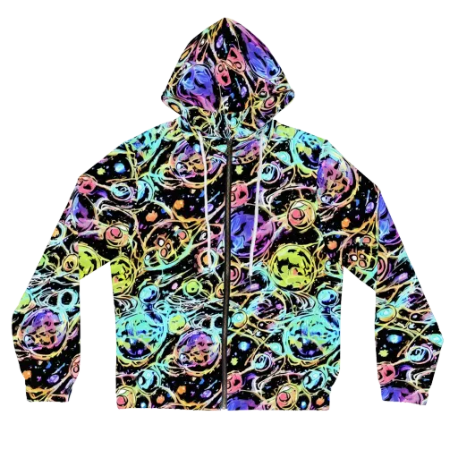 Galactic Jelly on a Women's Full-Zip Hoodie
