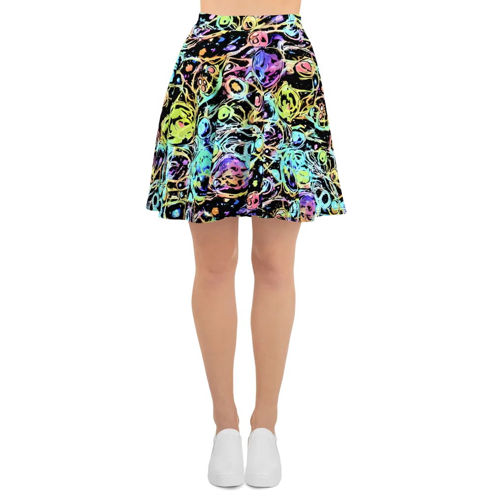 Galactic Jelly on Skater Skirt — Front