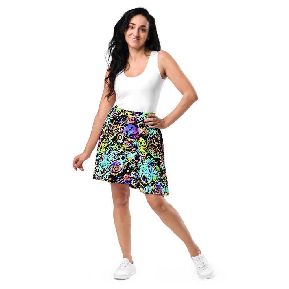 Galactic Jelly on Skater Skirt — Front