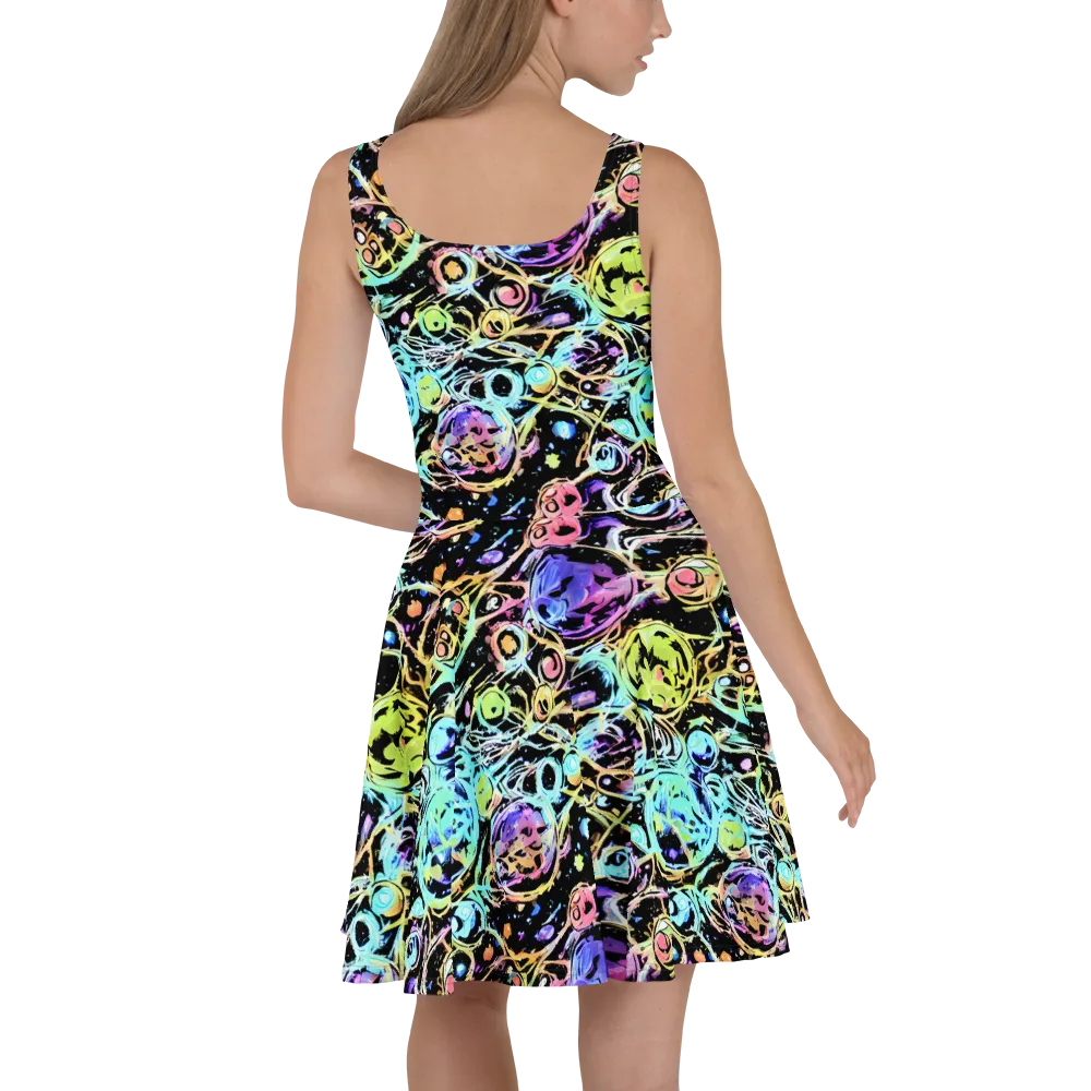 Galactic Jelly on Skater Dress — Back