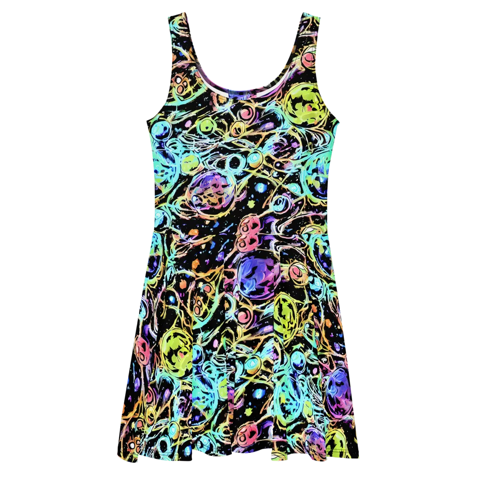 Galactic Jelly on Skater Dress — Front