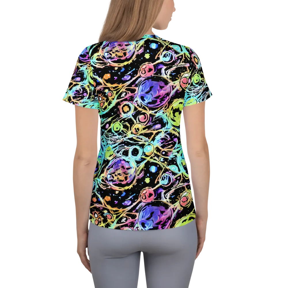 Galactic Jelly on Women's Athletic T-Shirt — Back