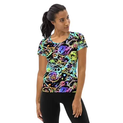 Galactic Jelly on a Women's Athletic T-Shirt