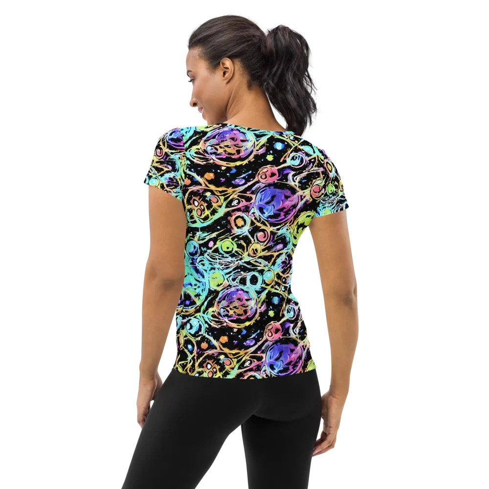 Galactic Jelly on Women's Athletic T-Shirt — Back