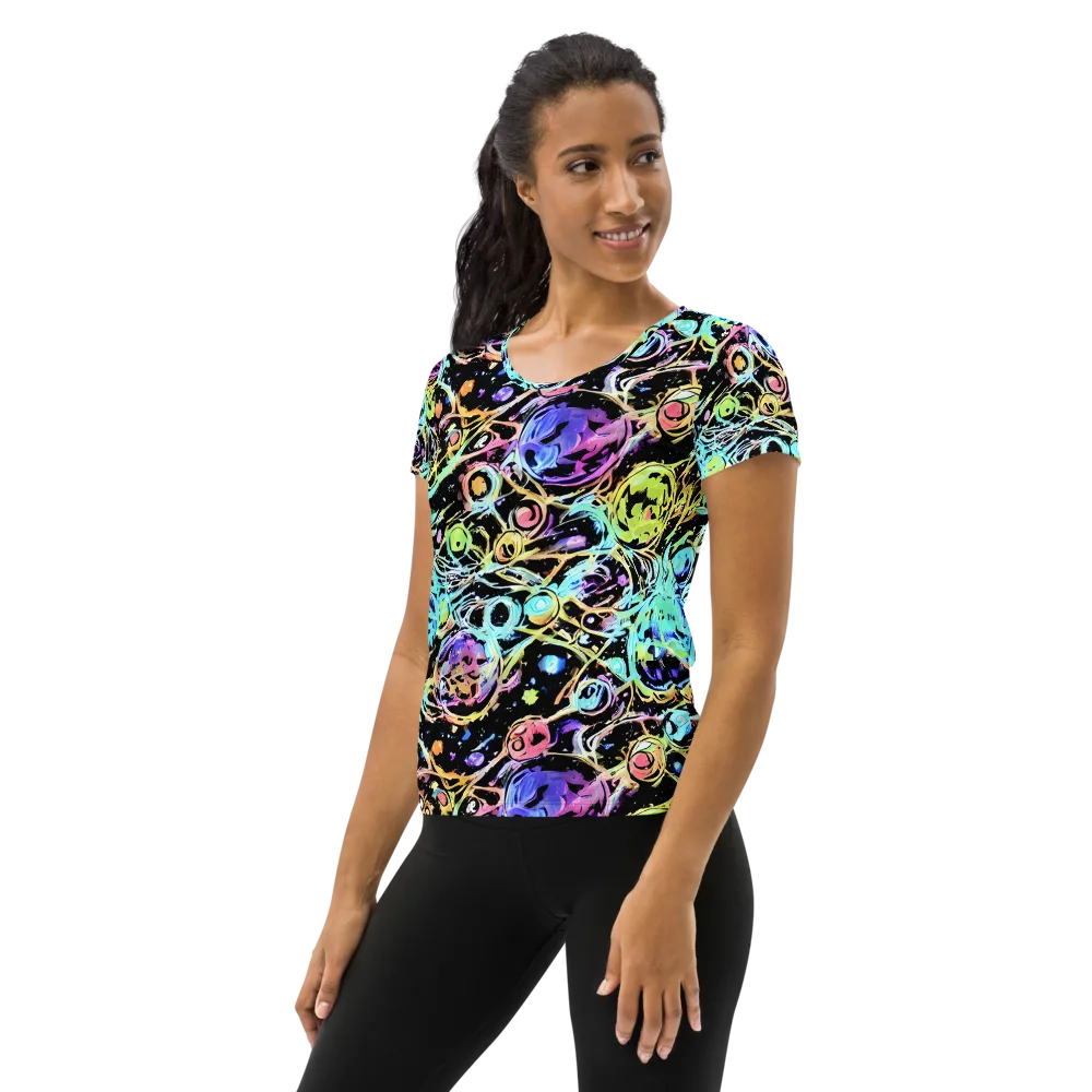 Galactic Jelly on Women's Athletic T-Shirt — Left