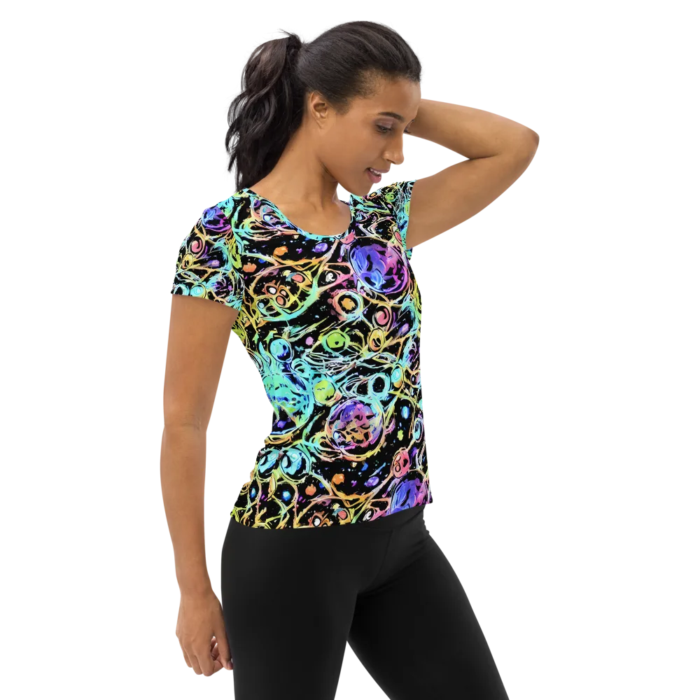 Galactic Jelly on Women's Athletic T-Shirt — Right