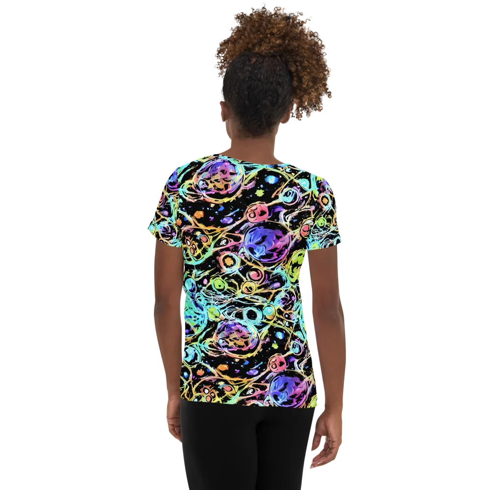 Galactic Jelly on Women's Athletic T-Shirt — Back