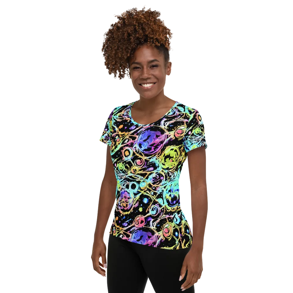 Galactic Jelly on Women's Athletic T-Shirt — Left