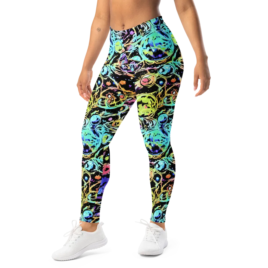 Galactic Jelly on Leggings — Left Front
