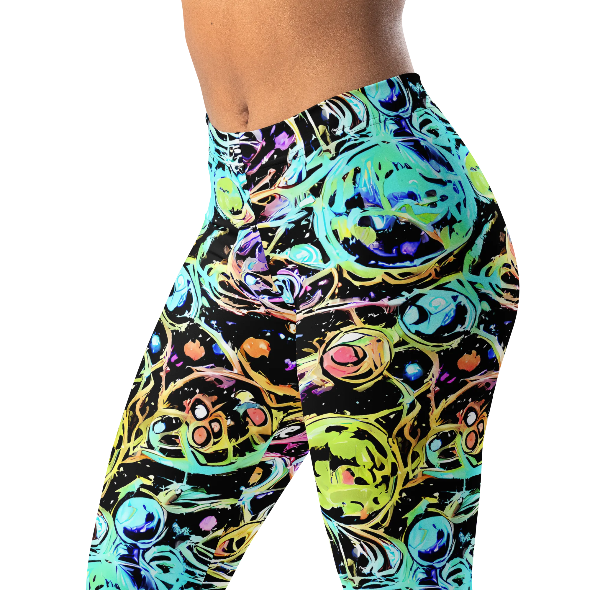 Galactic Jelly on Leggings — Left Front