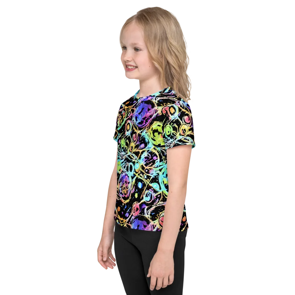 Galactic Jelly on Kids Crew Neck T-Shirt — Left
