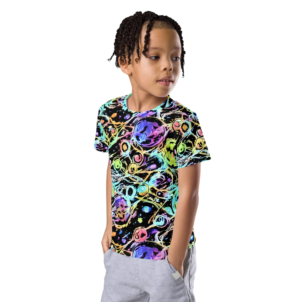 Galactic Jelly on Kids Crew Neck T-Shirt — Left Front