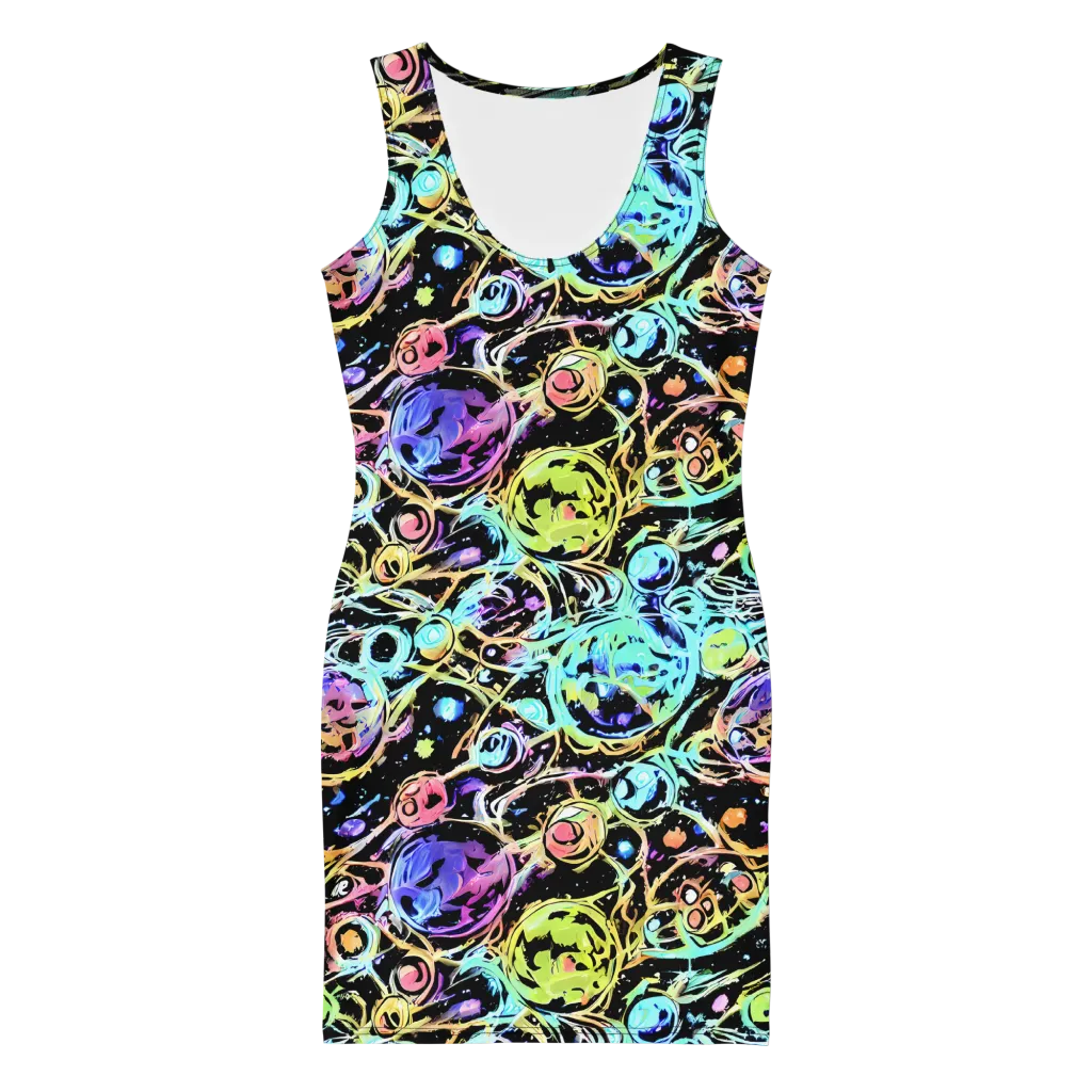 Galactic Jelly on Bodycon Dress — Front