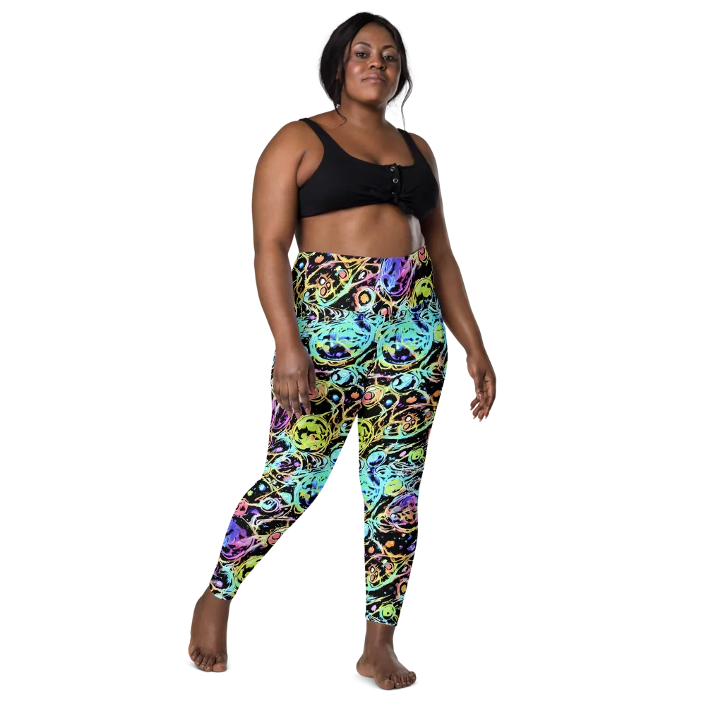 Galactic Jelly on Leggings with Pockets — Front