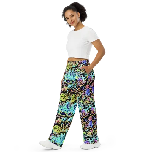 Galactic Jelly on a Wide-Leg Pants