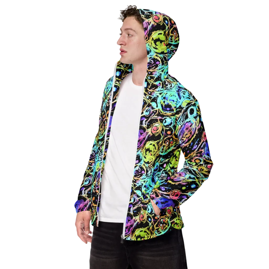Galactic Jelly on Men's Windbreaker — Left Front