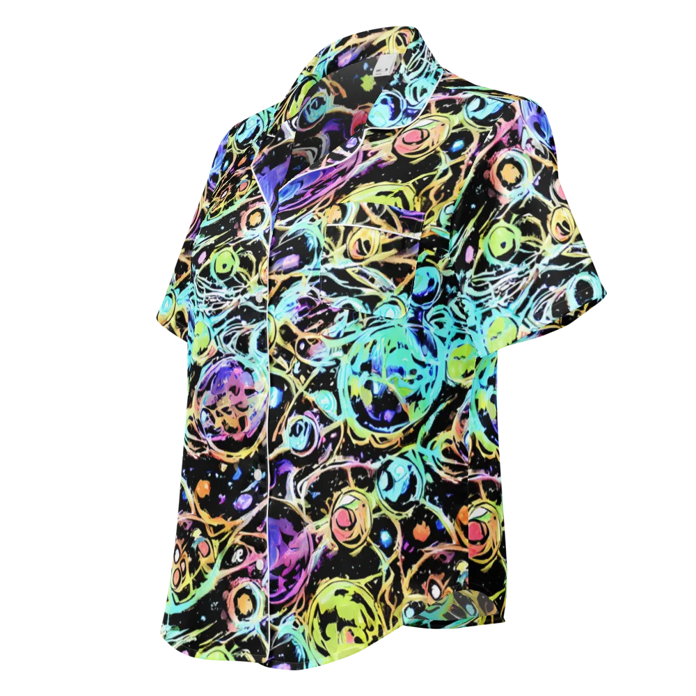 Galactic Jelly on Women's Short Sleeve Pajama Top — Left Front