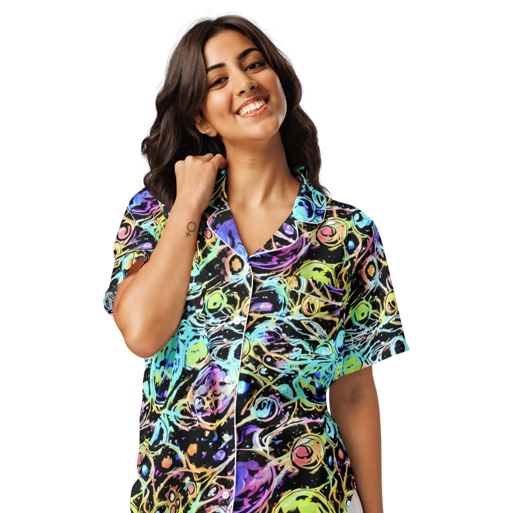 Galactic Jelly on Women's Short Sleeve Pajama Top — Front