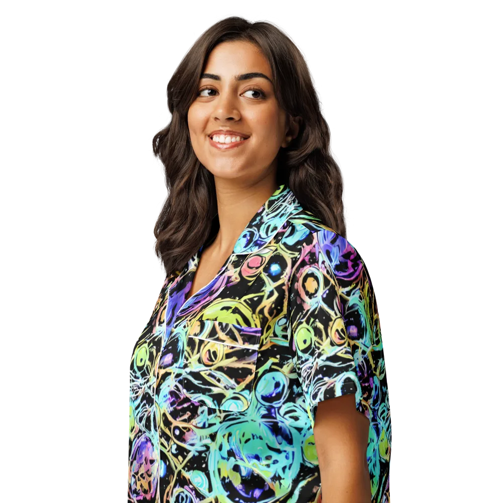 Galactic Jelly on Women's Short Sleeve Pajama Top — Left Front