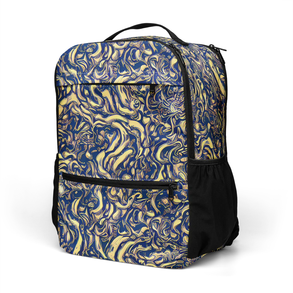 Ultramarine Flow on Utility Backpack — Left Front